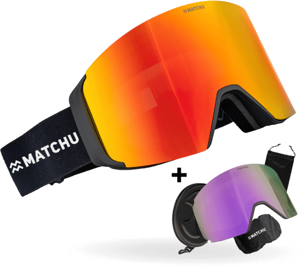MATCHU ski goggle with spare lens