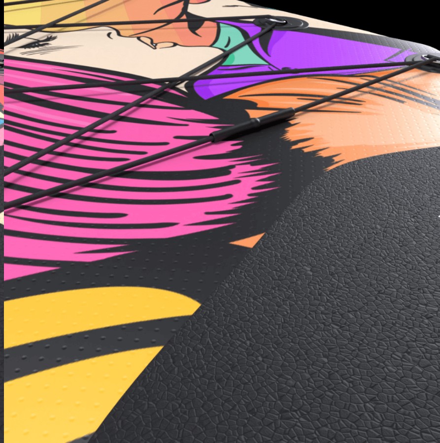 Close-up of the BustArt print